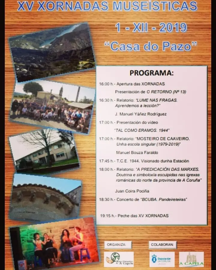 Cartel: Xornadas Museísticas, 1 de decembro de 2019, Casa do Pazo