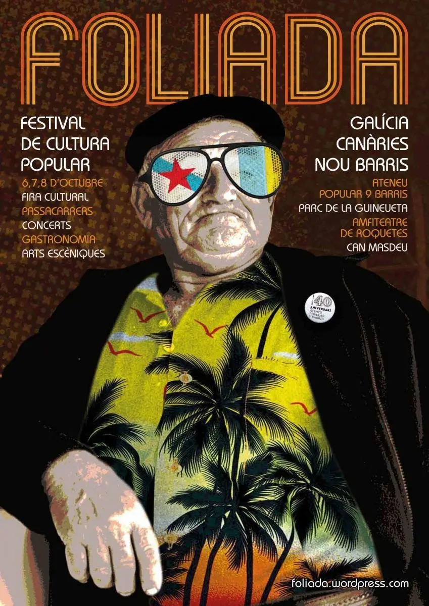 Cartel: Foliada: festival de cultura popular Galicia, Canarias e Nou Barris