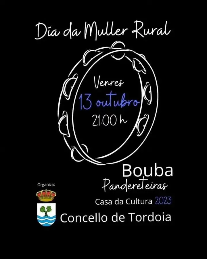 Cartel: Día da Muller Rural, venres 13 de outubro, Casa da Cultura de Tordoia