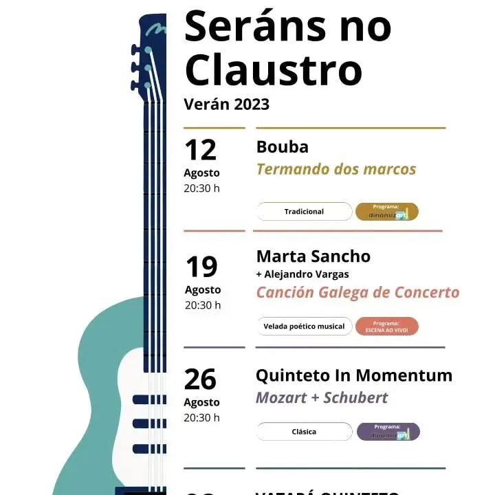 Cartel: Seráns no Claustro, verán de 2023: Bouba, 12 de agosto